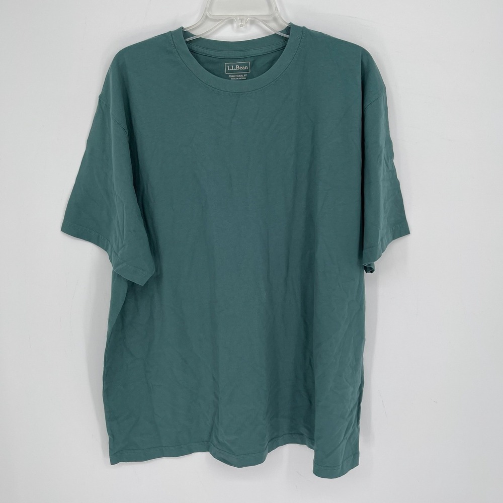 LL Bean Men's Teal Traditional Fit Short‎ Sleeve Relaxed Casual T-Shirt Size XL